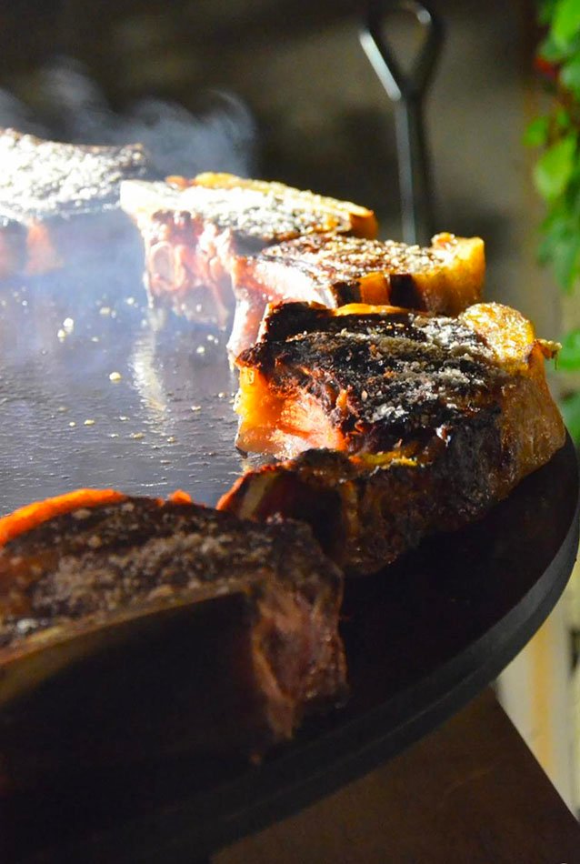 cuisson steak sur brasero